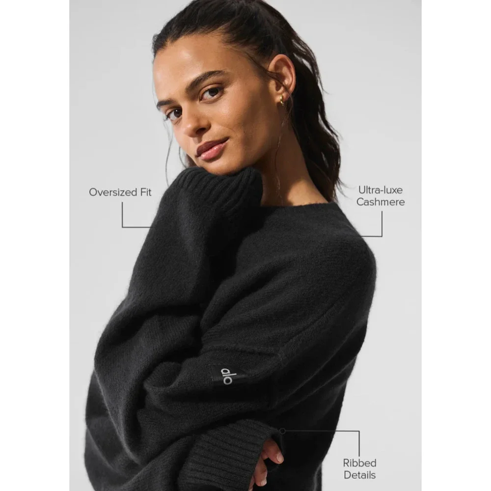 ALO Unisex Wool Cashmere New Class Crewneck Sweater NWT Size Small or XS